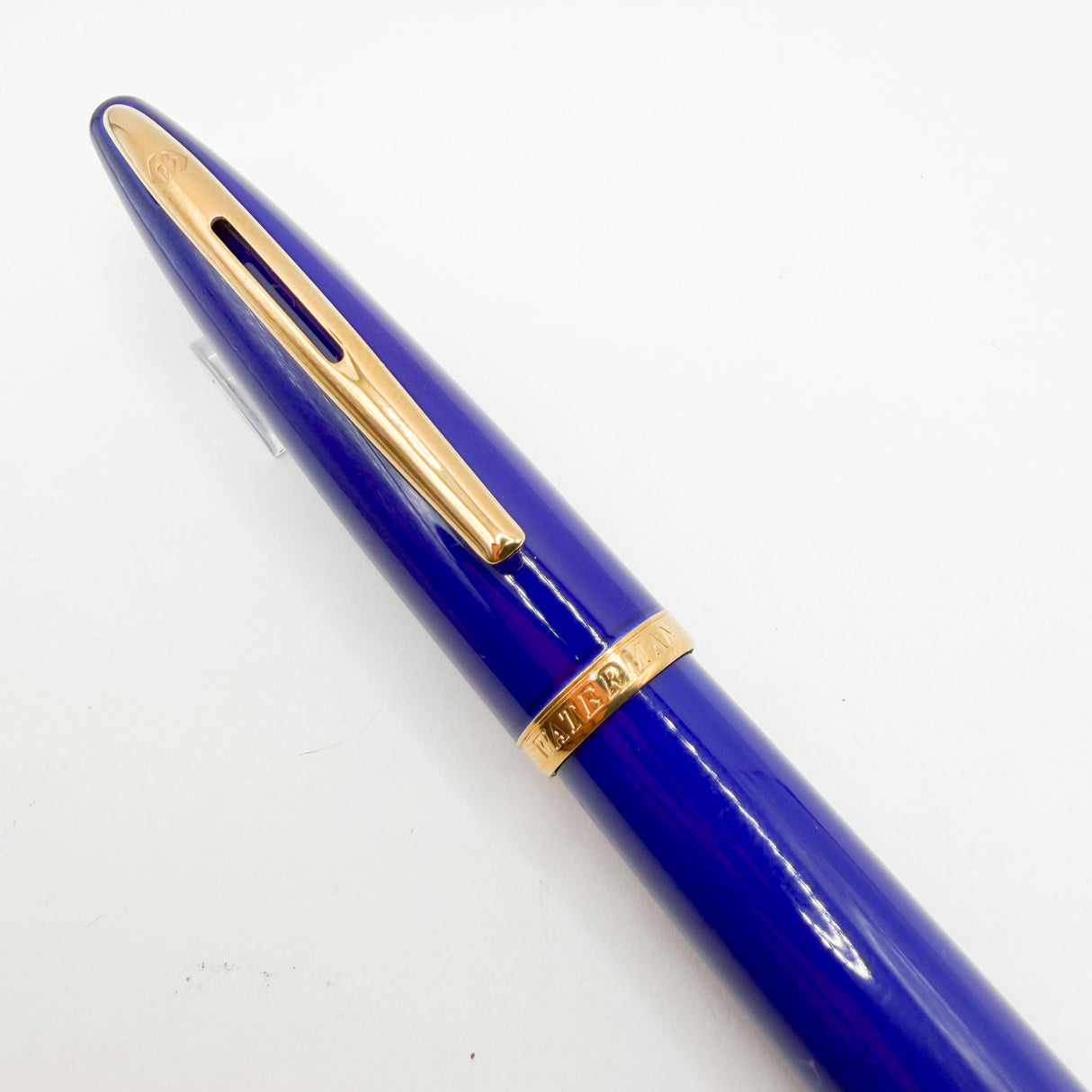 Waterman Royal Blue Carene Fountain Pen - Fine 18kt Gold Nib