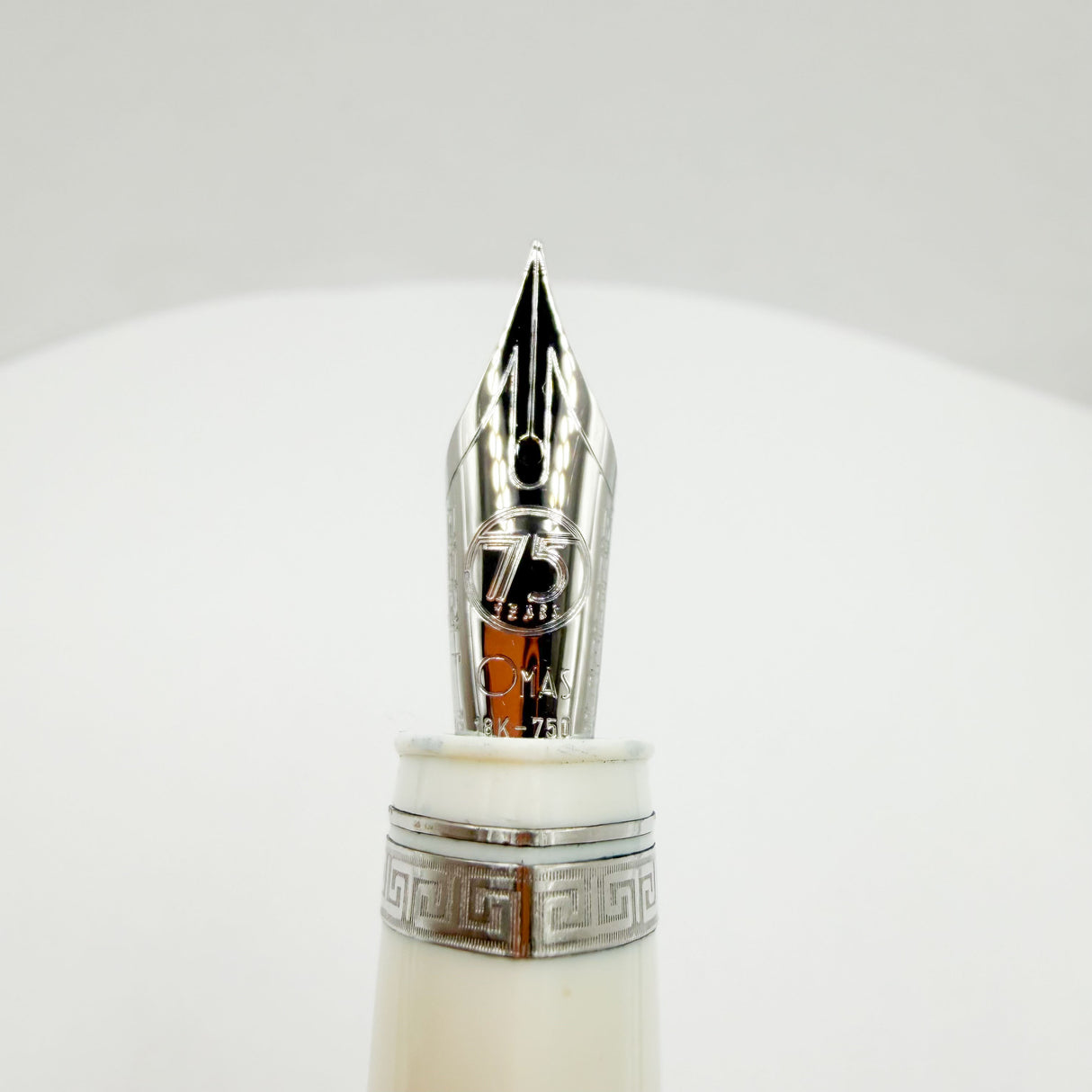 OMAS White 360 Triangular Fountain Pen - Flexible Fine 18kt Gold Nib