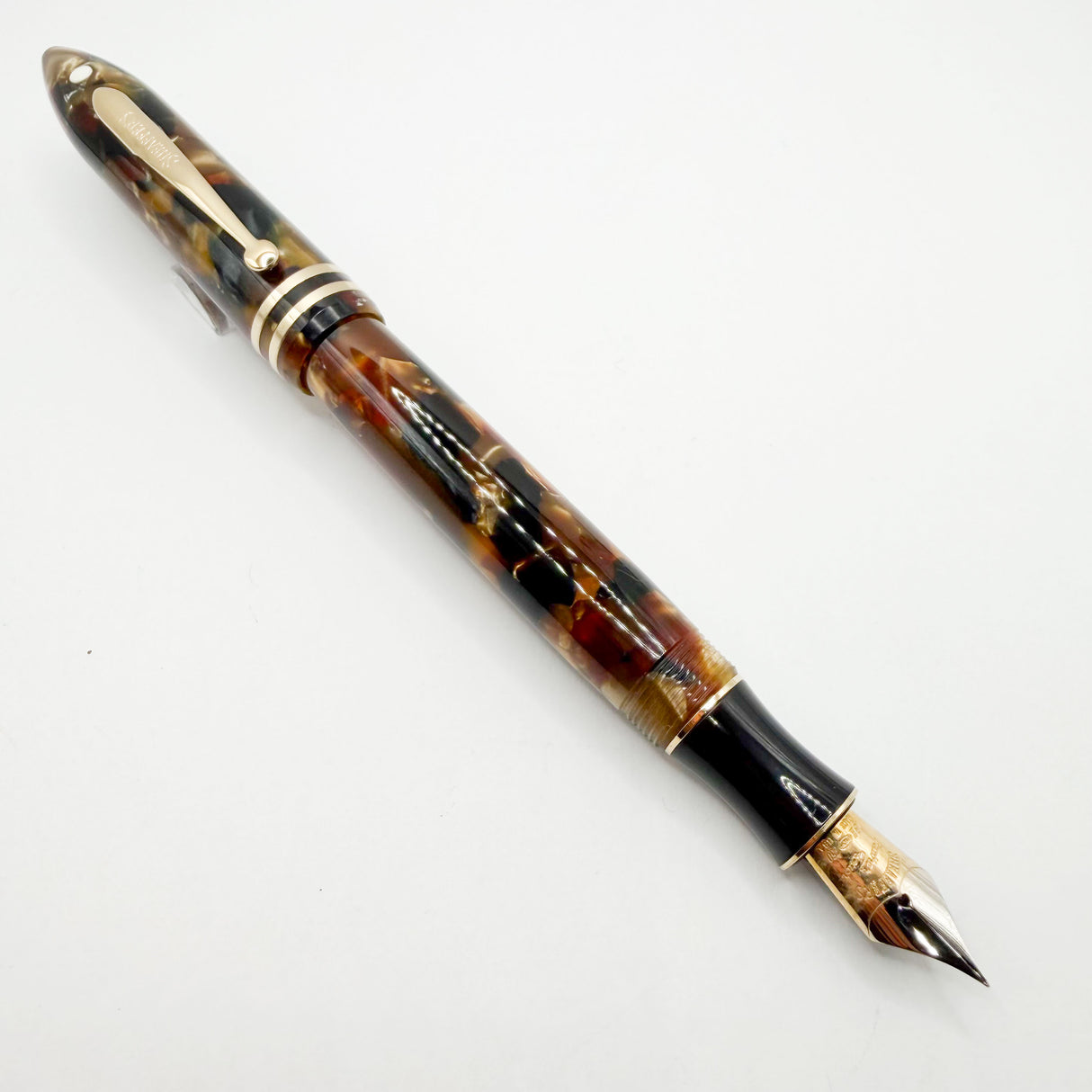 Sheaffer Amber Glow Balance II Fountain Pen - Extra Fine 18kt Gold Nib
