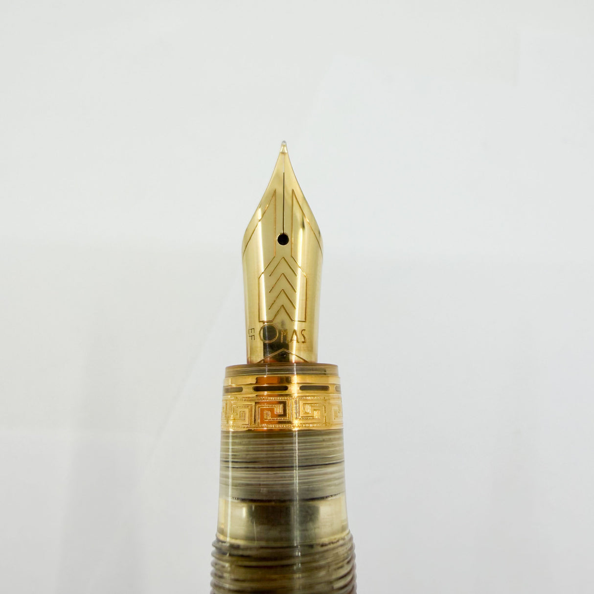 OMAS "Vision" Ogiva Transparent Fluted Demonstrator Fountain Pen - Extra Fine 18kt Gold Nib