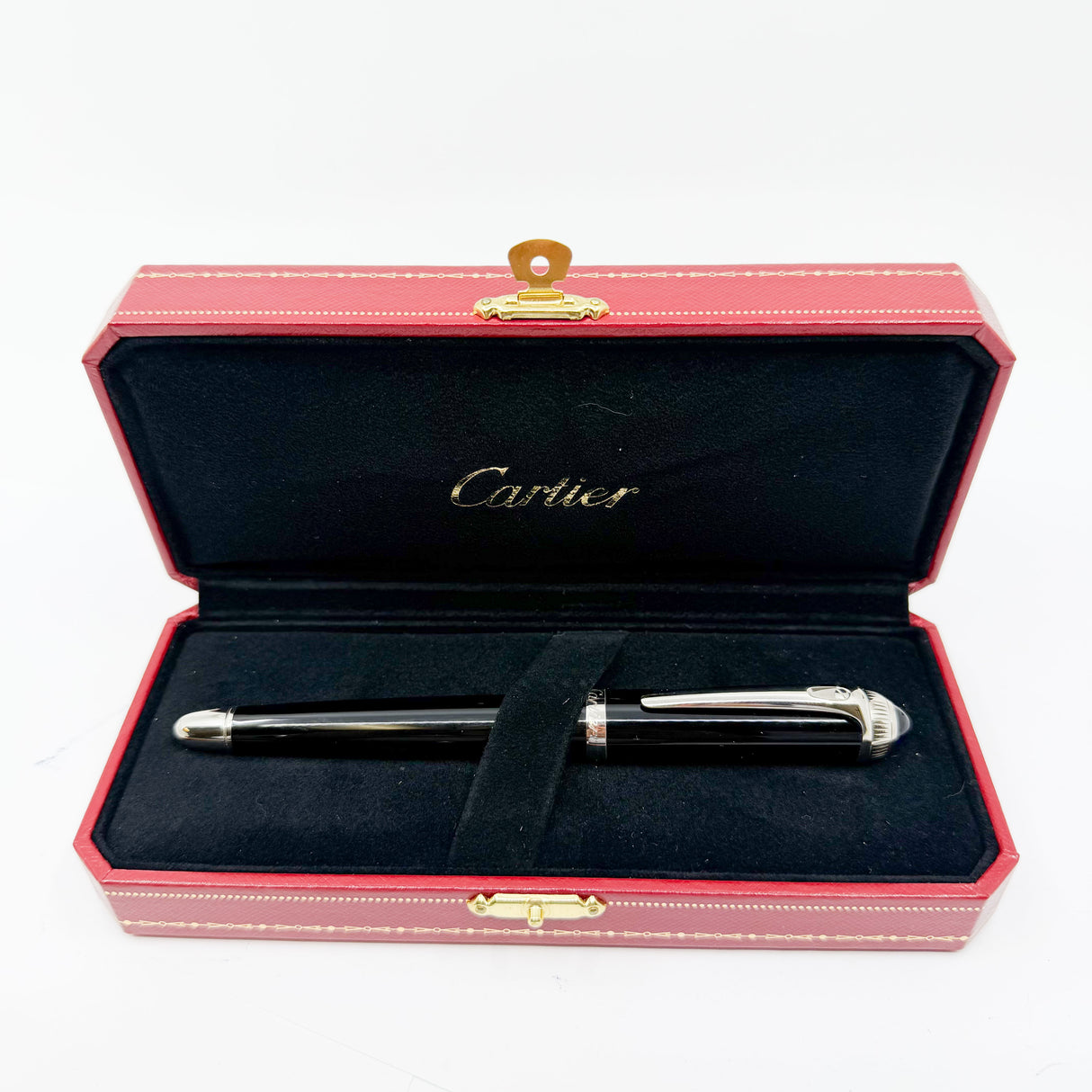 Cartier Roadster Black Composite Fountain Pen - Fine 18kt Gold Nib
