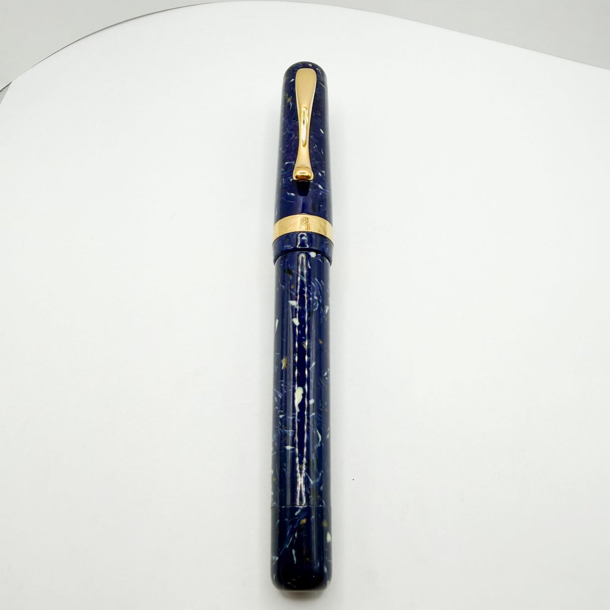 Visconti Voyager Lapis Blue Celluloid Fountain Pen - Fine 18kt Gold Nib