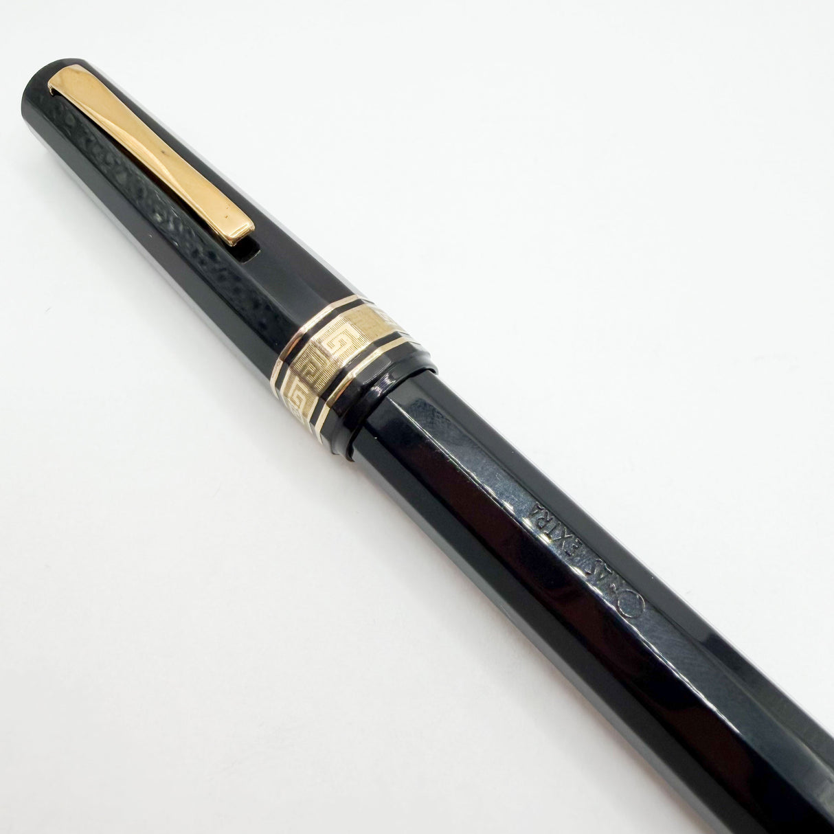 OMAS for Tiffany & Co. Black Vegetal Resin Facetted Standard Size Paragon Rollerball