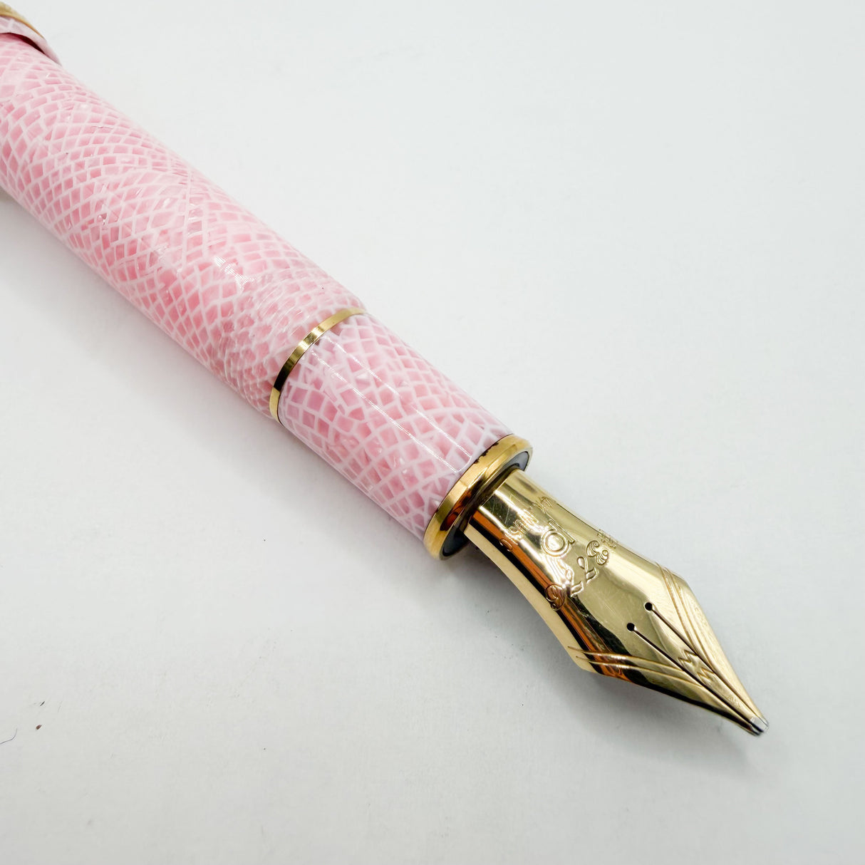 Platinum #3776 Century Celluloid Cherry Blossom Fountain Pen - Music (Italic) 14kt Gold Nib