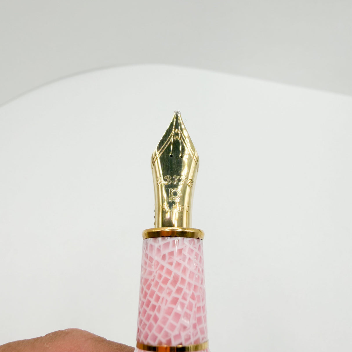 Platinum #3776 Century Celluloid Cherry Blossom Fountain Pen - Music (Italic) 14kt Gold Nib