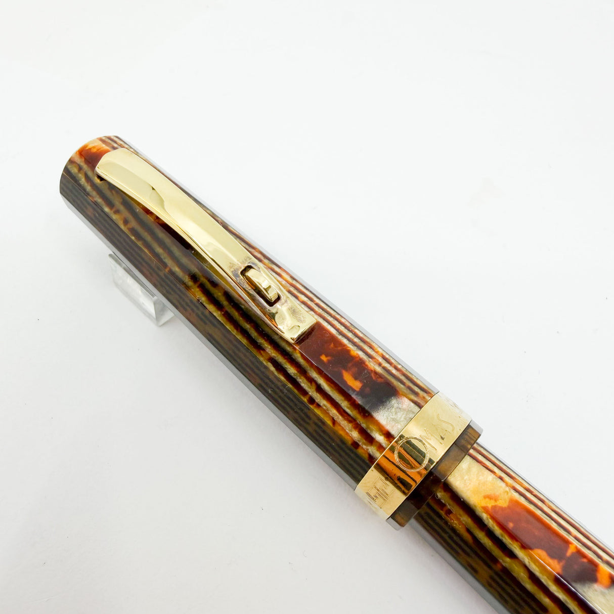 OMAS Arte Italiana Exquisite Arco Bronze Celluloid Full Sized Paragon Milord Fountain Pen (Circa 2010) - Flexible Fine 18kt Gold Nib