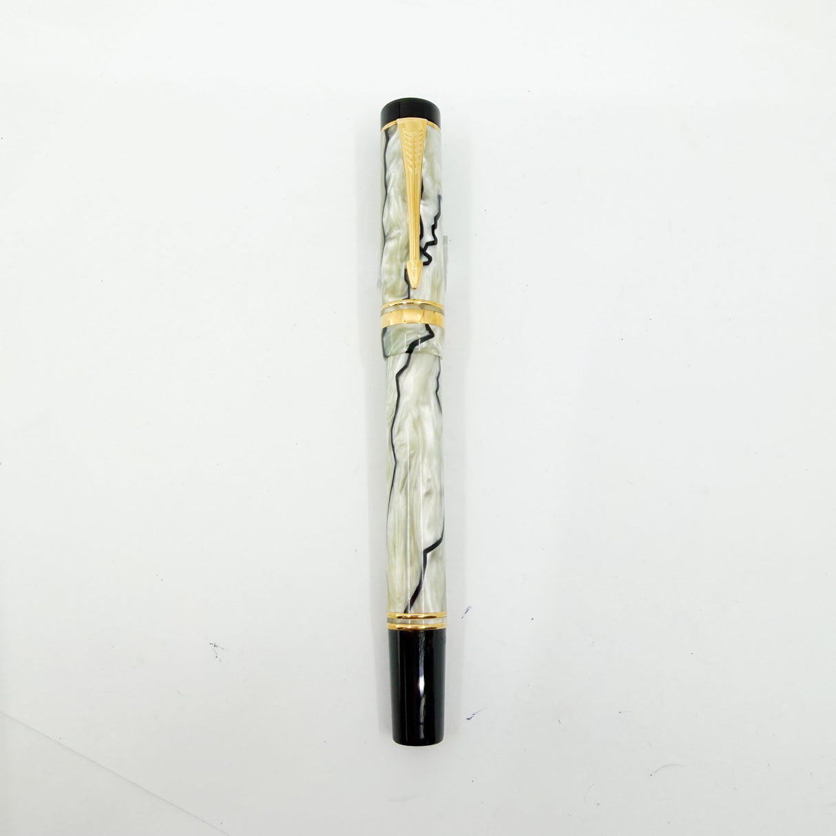 Parker Duofold Lustrous Pearl & Black Rollerball