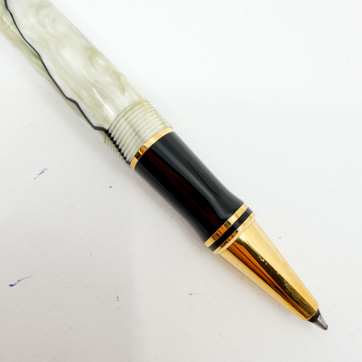 Parker Duofold Lustrous Pearl & Black Rollerball