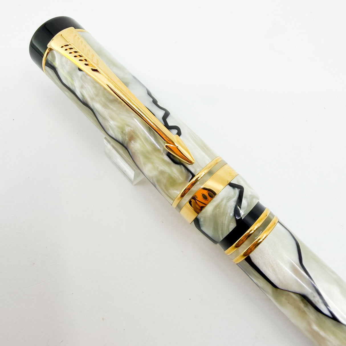 Parker Duofold Lustrous Pearl & Black Rollerball