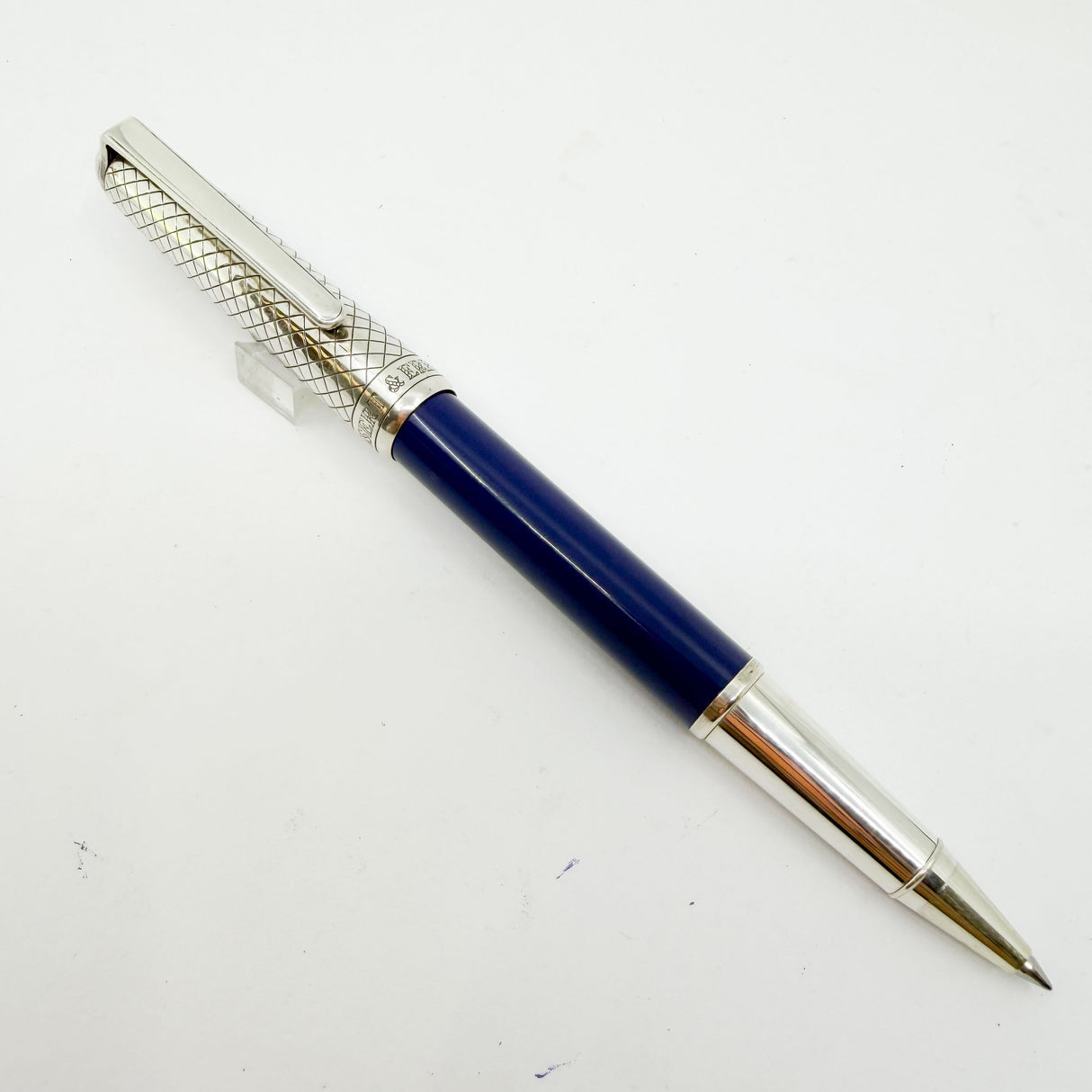 Bossert & Erhard Sterling Silver/Blue Enamel Rollerball