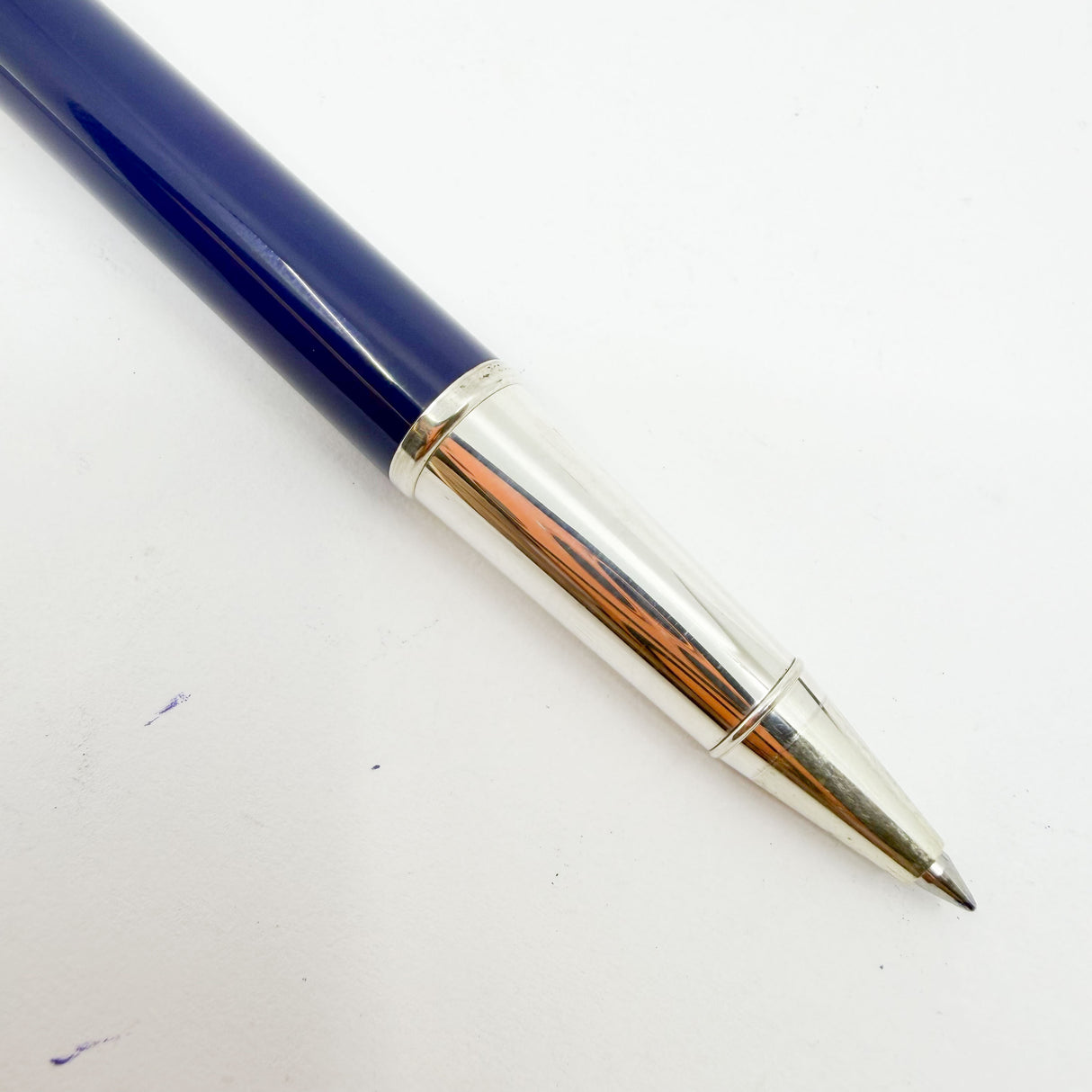 Bossert & Erhard Sterling Silver/Blue Enamel Rollerball