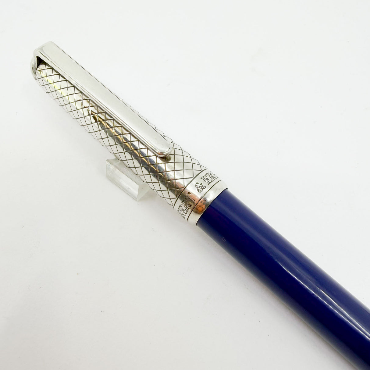 Bossert & Erhard Sterling Silver/Blue Enamel Rollerball