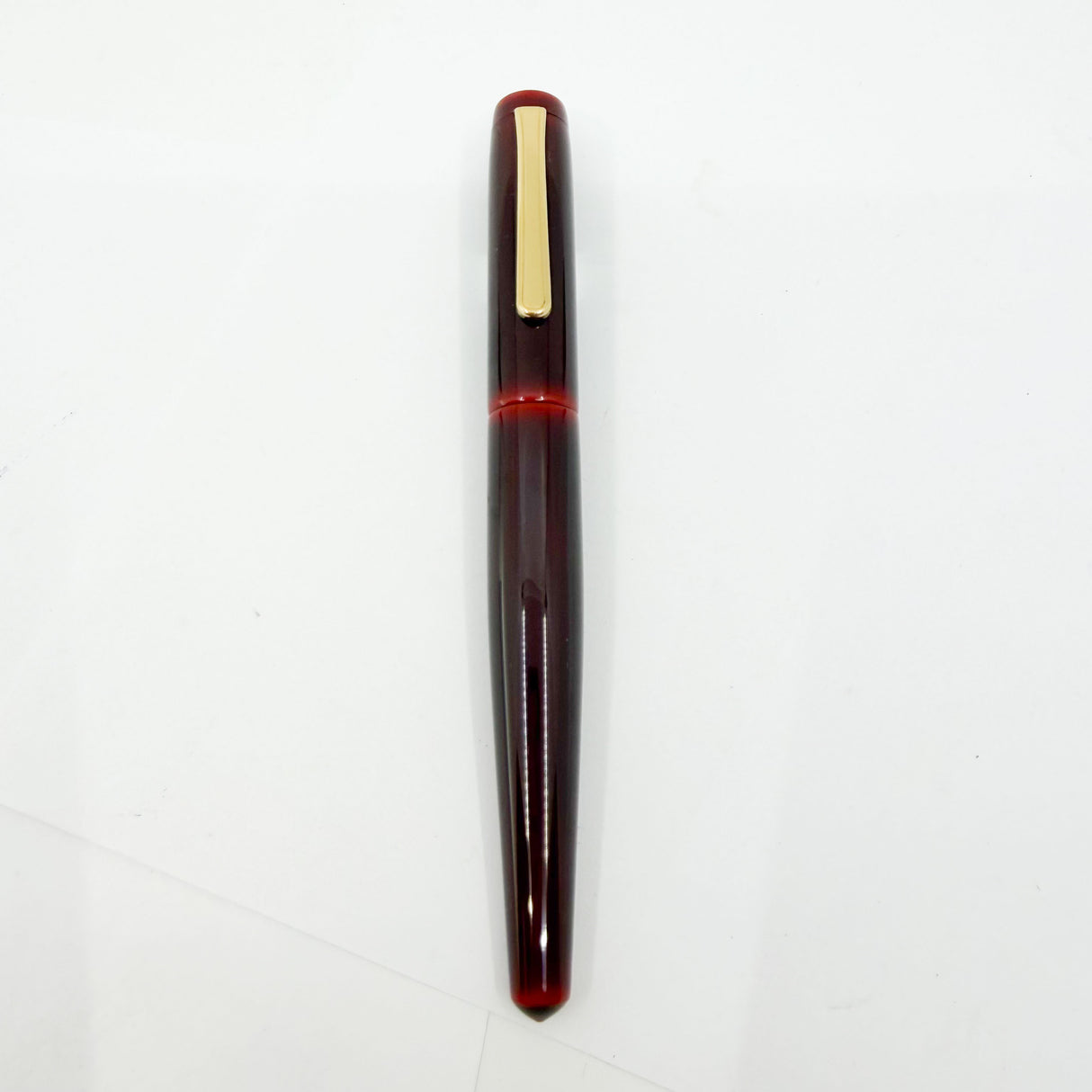 Nakaya Naka-Ai Writer Fountain Pen, Aka Tamenuri, Burgundy/Red Urushi Lacquer - Broad 14kt Gold Nib
