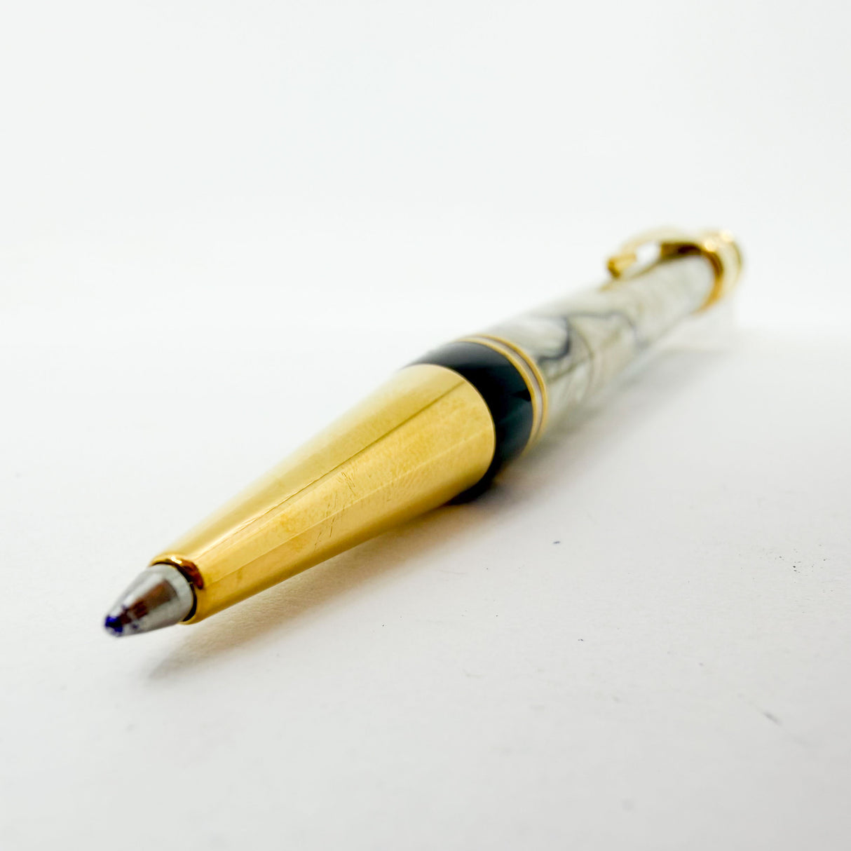 Parker Duofold Lustrous Pearl & Black Ballpoint Pen