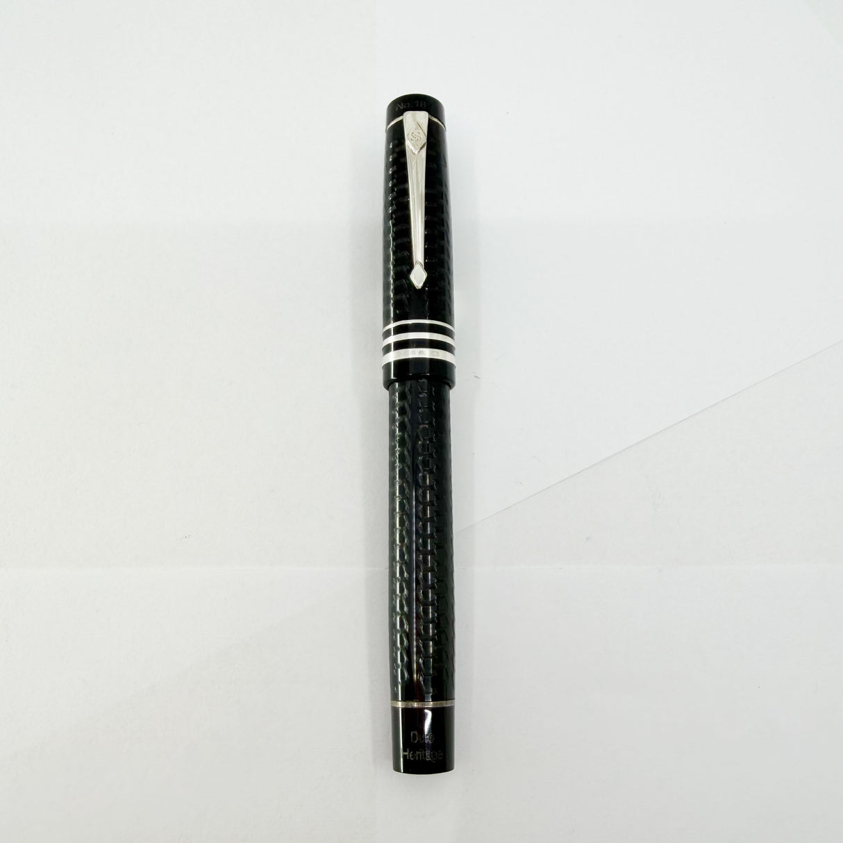 Conway Stewart Duro Heritage Etched Black Limited Edition Fountain Pen - Fine 18kt Gold Nib