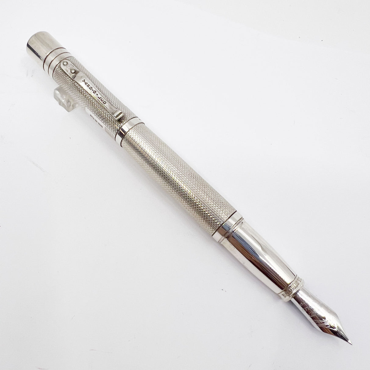 Yard-o-Led Sterling Silver Viceroy Grand Barley Fountain Pen - Medium 18kt Gold Nib