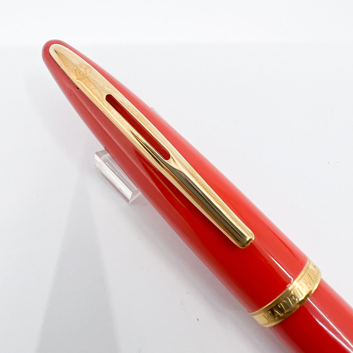 Waterman Carene Orange Coral Lacquer Fountain Pen - Fine 18kt Gold Nib