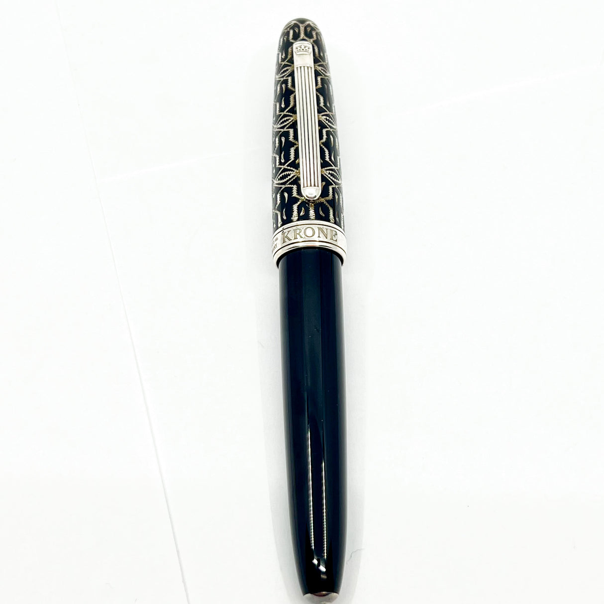 Krone Monarch Sterling Silver & Black Enamel Limited Edition Rollerball