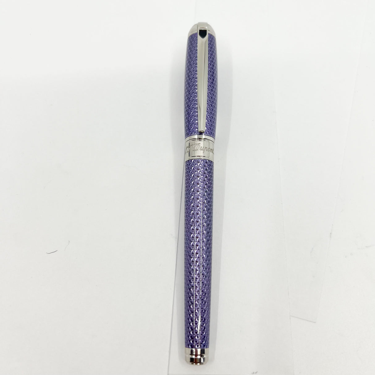 S.T. DuPont Line D Large Lilac Velvet Firehead Guilloche Rollerball