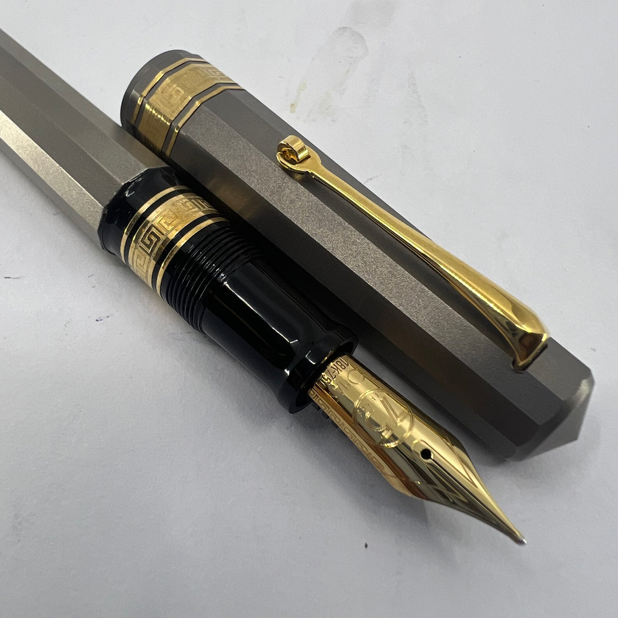 OMAS T-2 Titanium 75th Anniversary Limited Edition Fountain Pen - Medium 18kt Gold Nib