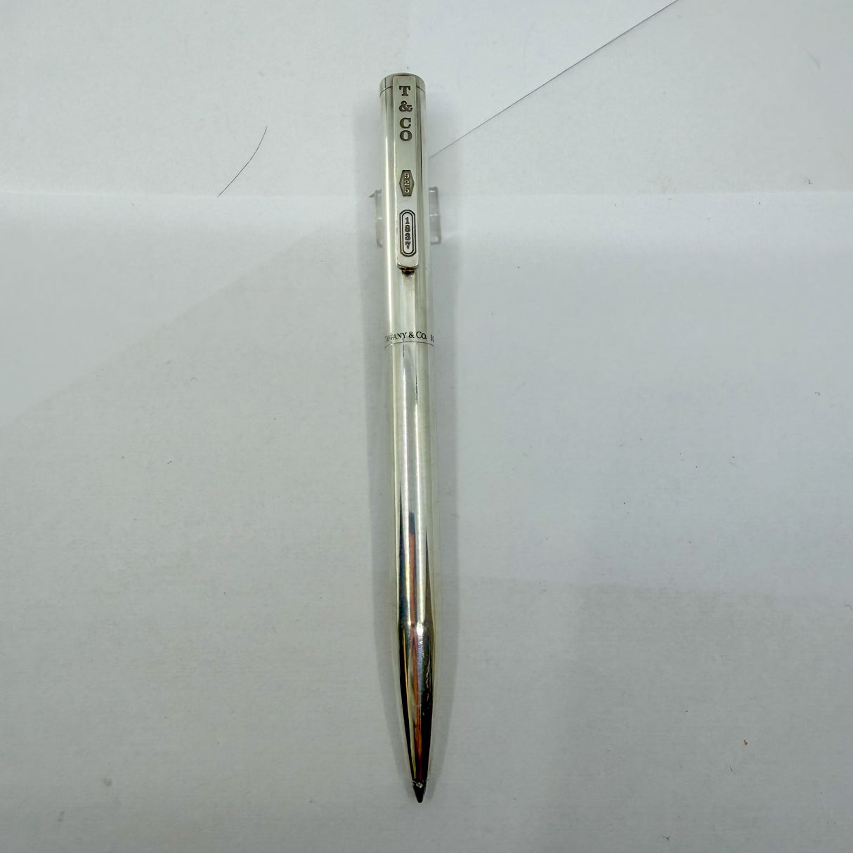 Tiffany & Co. Hefty Large Sterling Silver Ballpoint Pen in Plain Pattern - Circa 1990s