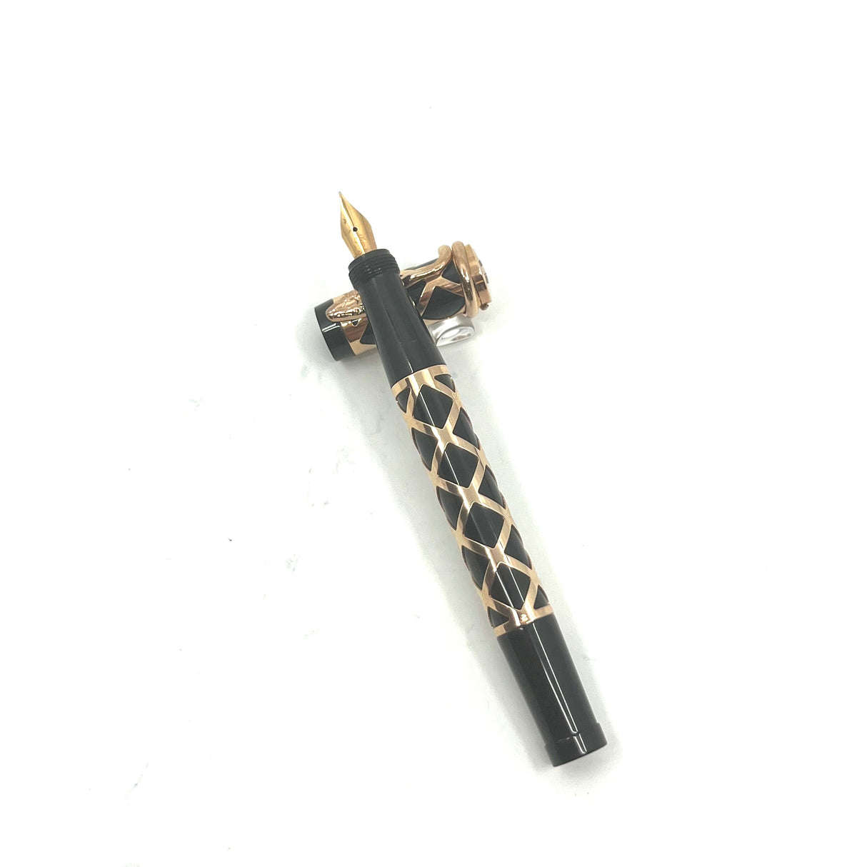 Stylochap (Paris) Filigree Retractable Nib Safety Fountain Pen Limited Edition (1985)