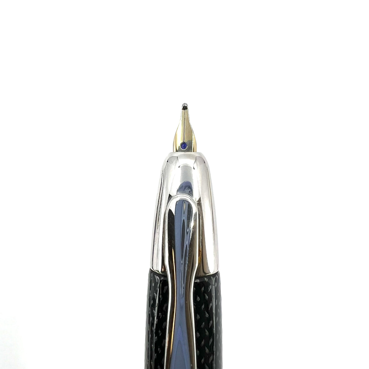 Pilot Black Carbonesque Vanishing Point Fountain Pen - Broad 14kt Gold Nib