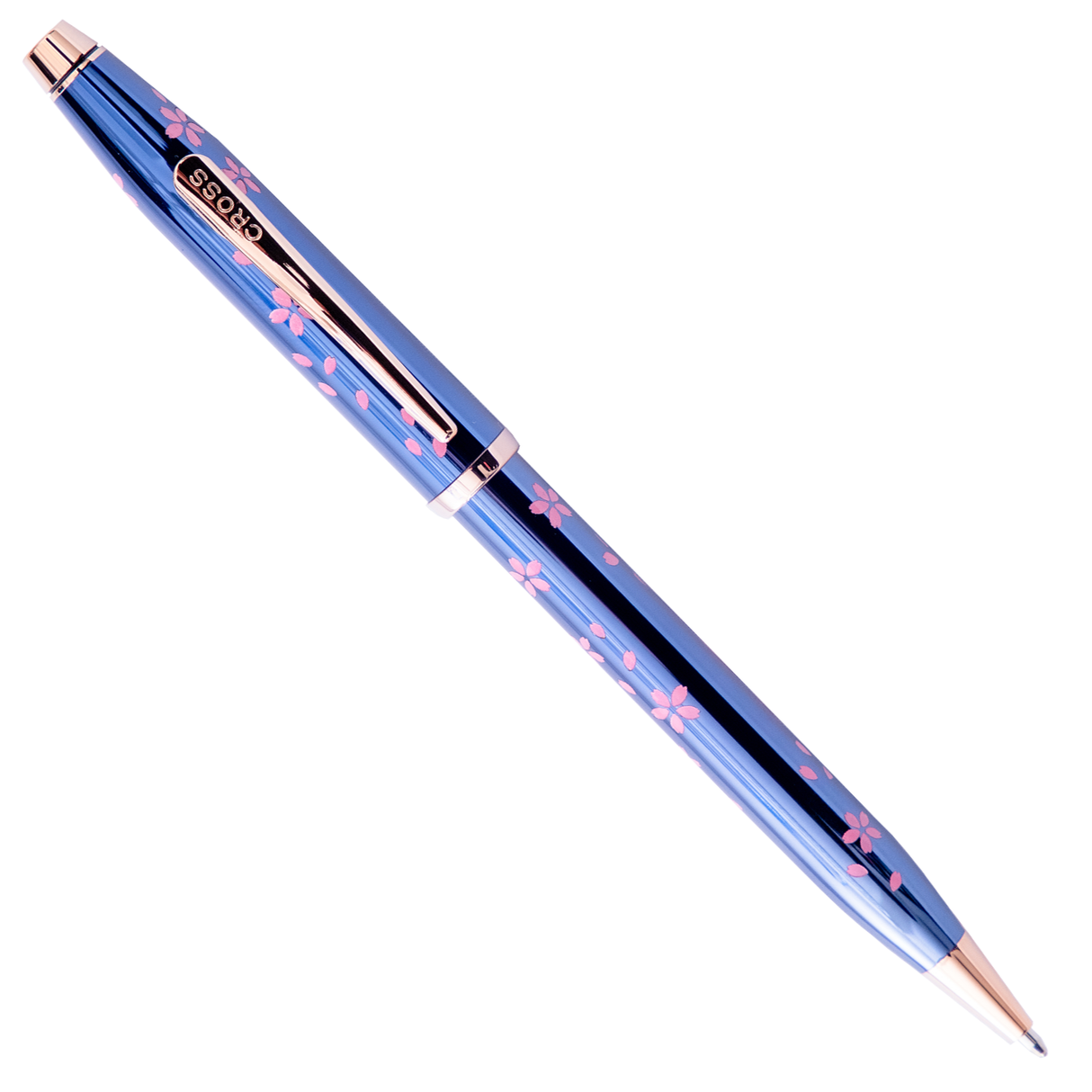 Cross Century® II Cherry Blossom Translucent Blue Lacquer with Rose Gold Trim - Ballpoint