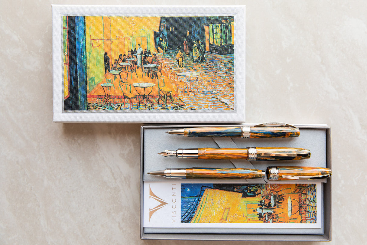 Visconti Van Gogh Impressionist Café Terrace at Night - Ballpoint