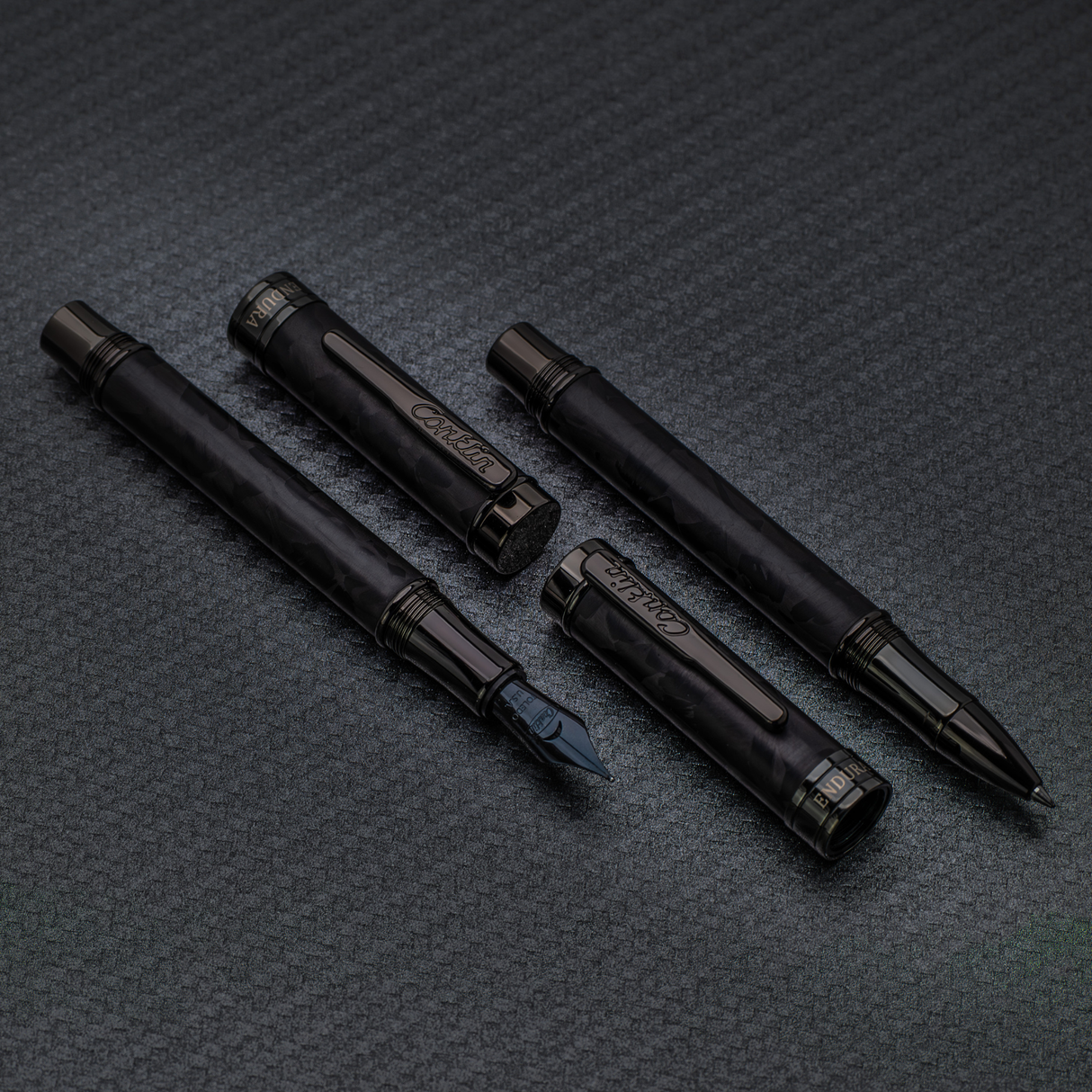 Conklin Endura Forged Carbon Fountain Pen Collection