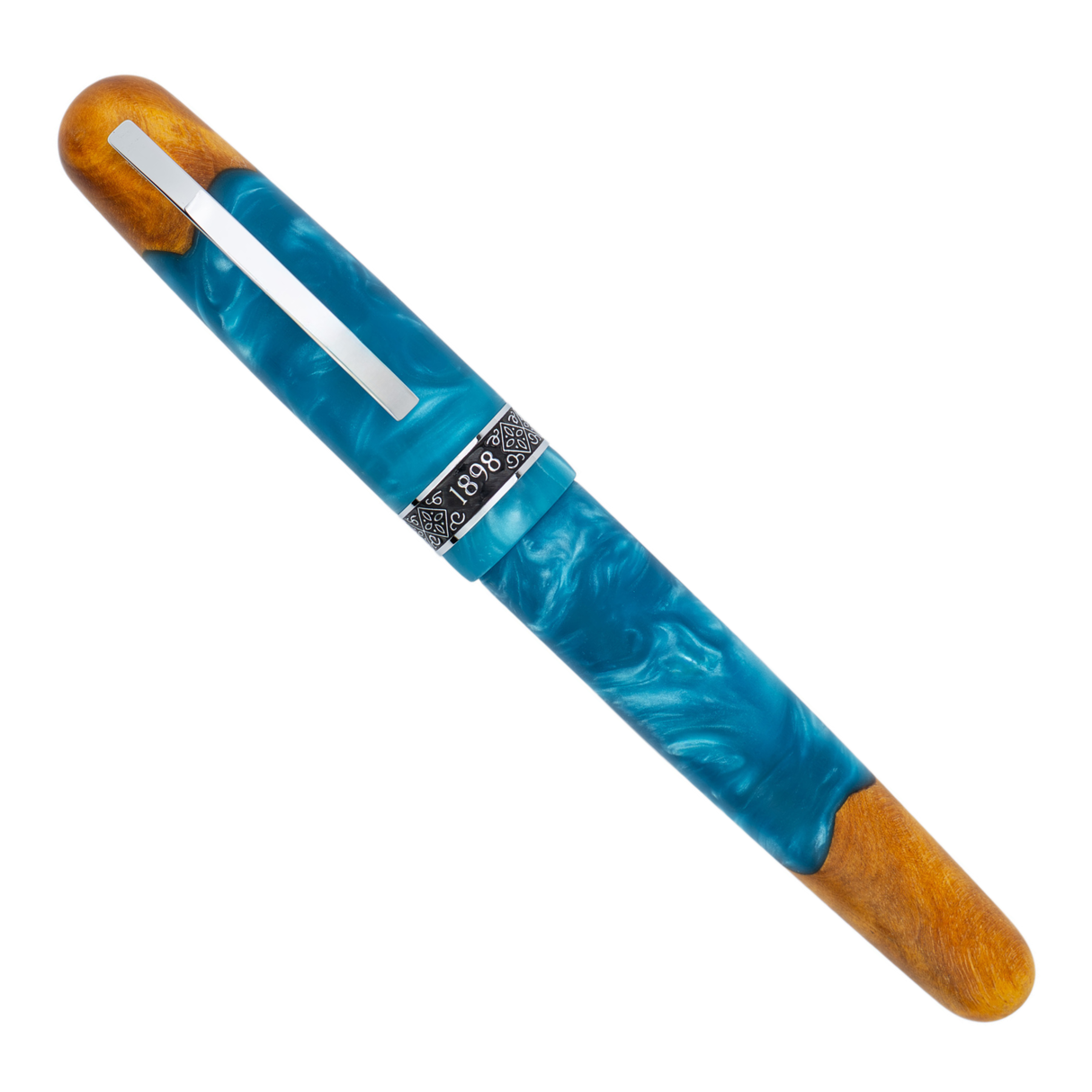 Conklin 1898 Spectra Fusion BLUE CHROME TRIM Rollerball Pen Collection