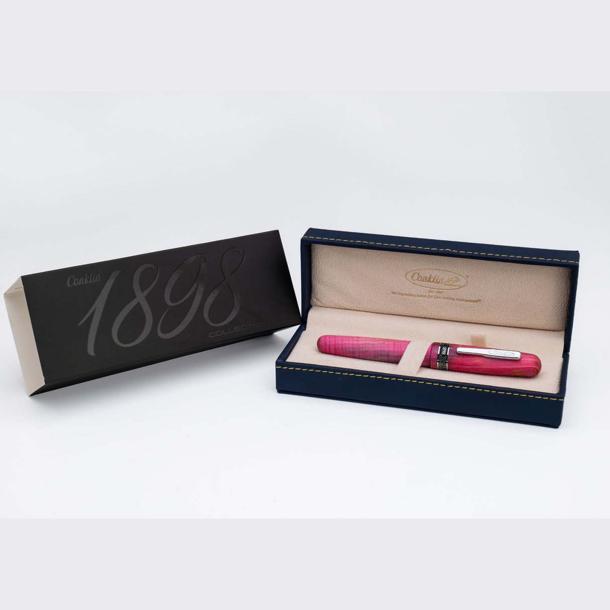 Conklin 1898 Stabilized Wood Purple/Pink Fountain Pen Collection