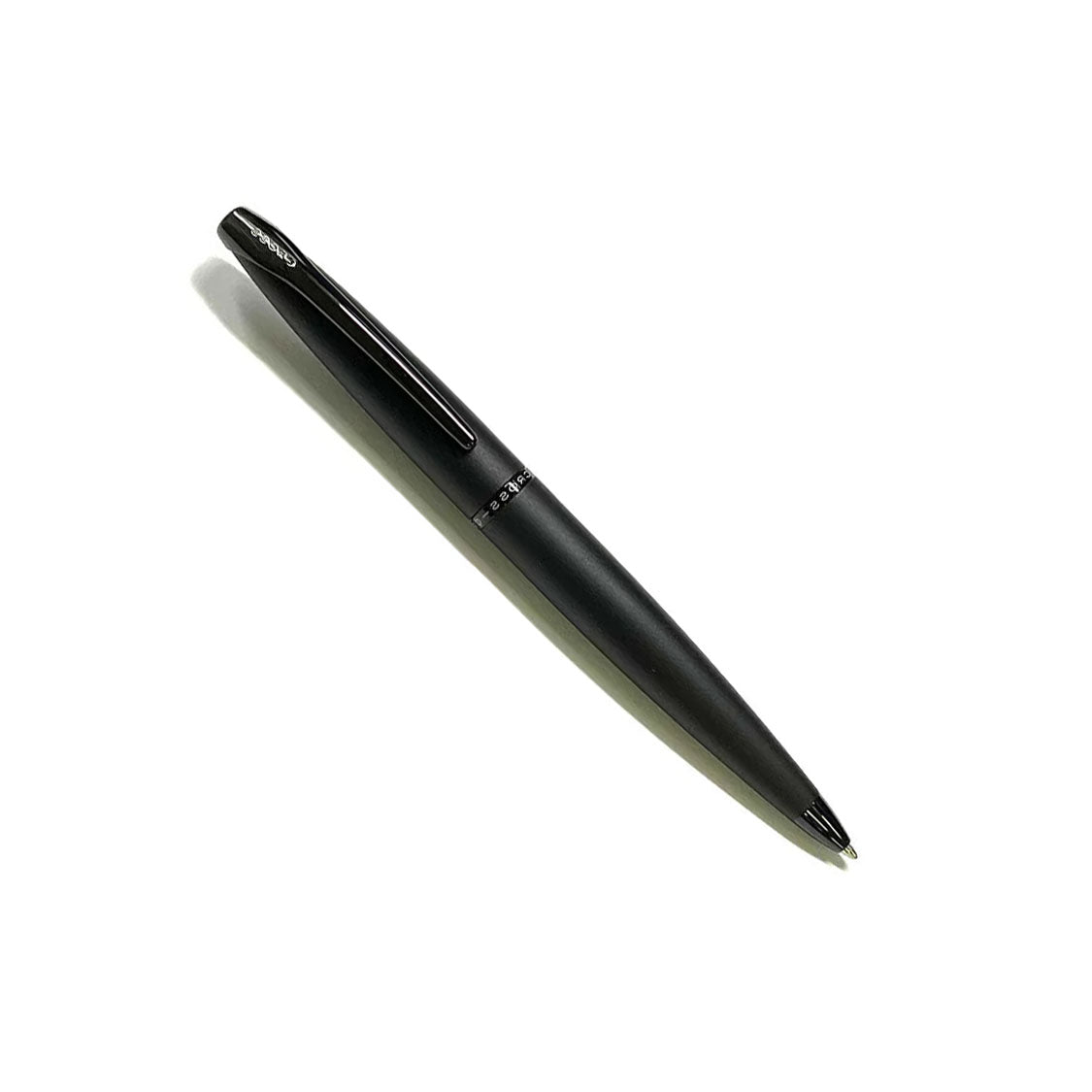 Cross ATX® Brushed Black with Machine-Turned Diamond Pattern Engraving with Polished PVD Trim Ballpoint