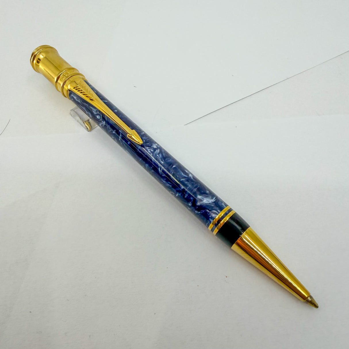 Parker Duofold Blue Marble Ballpoint Pen
