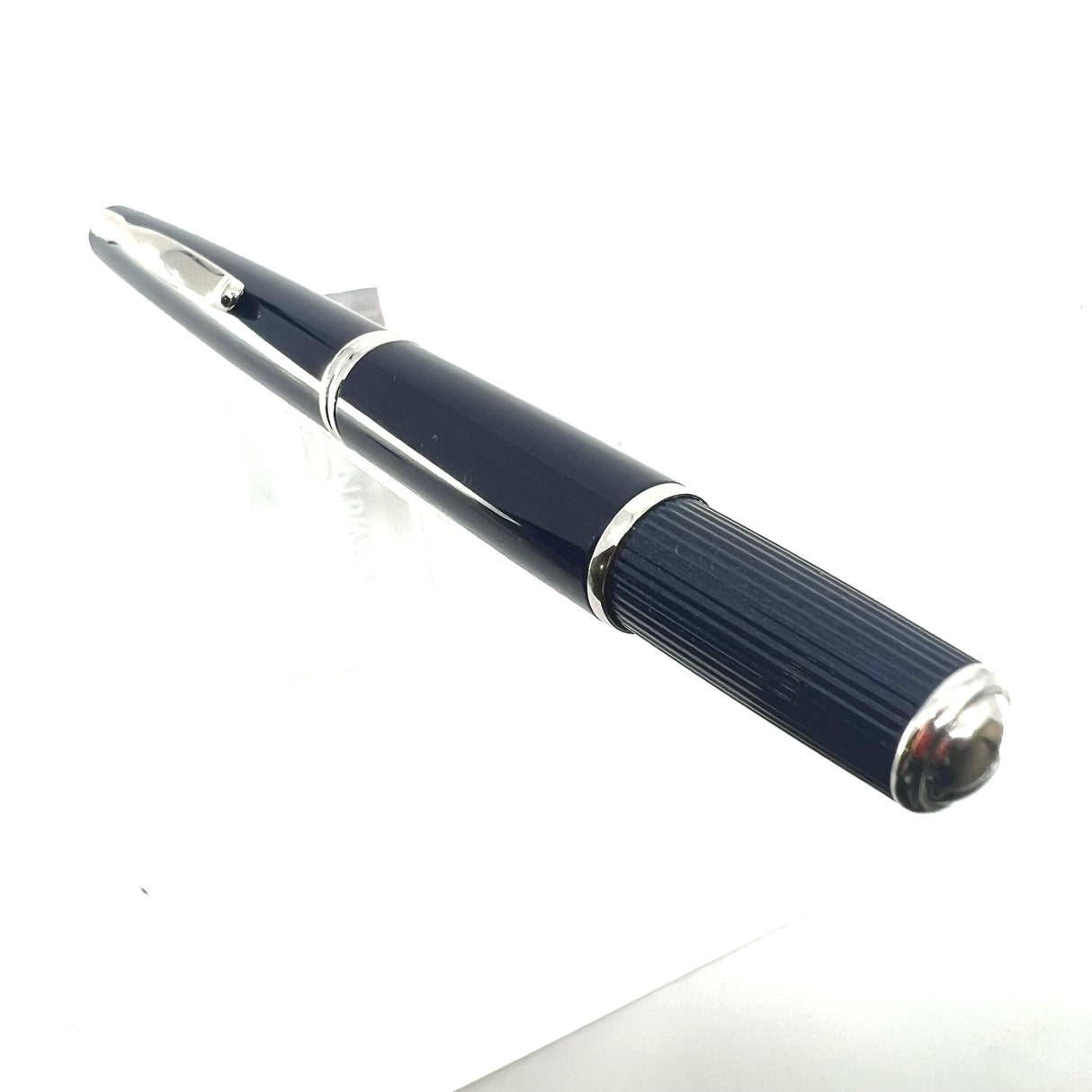 Pilot Dark Blue Fermo Retractable Nib Fountain Pen - Broad 18kt Gold Nib