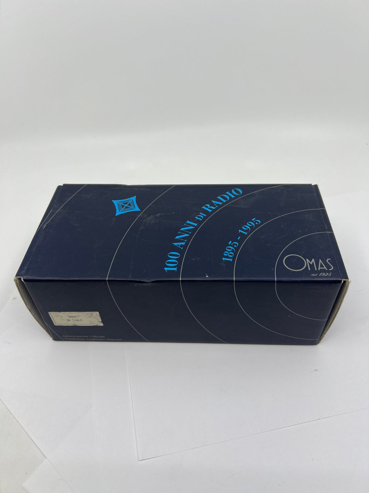 OMAS Dark Blue Marconi Limited Edition Fountain Pen - Fine 18kt Gold Nib