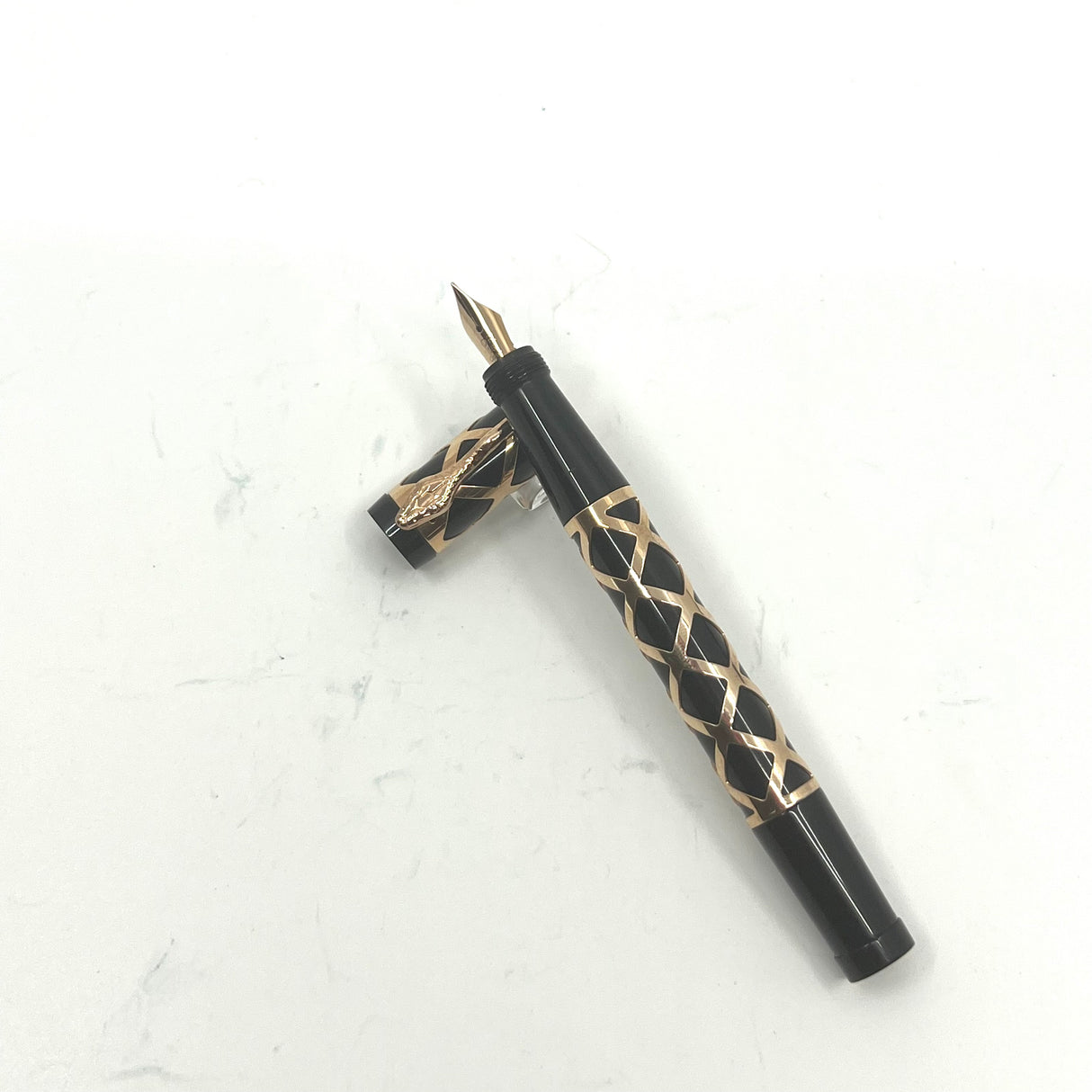 Stylochap (Paris) Filigree Retractable Nib Safety Fountain Pen Limited Edition (1985)