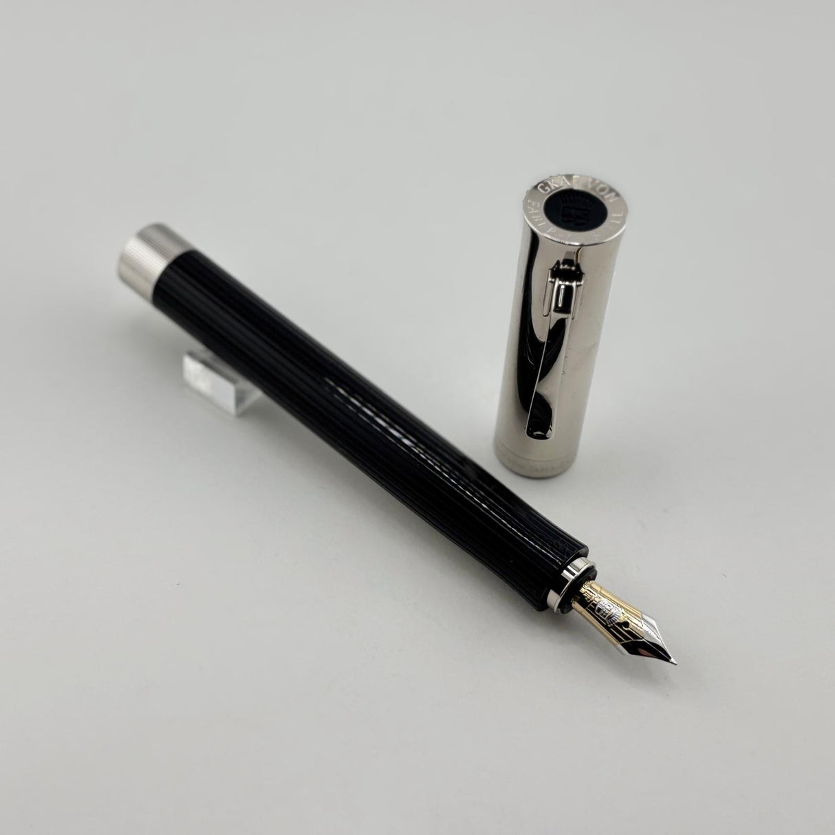 Graf Von Faber-Castell Intuition Platino Fountain Pen - The Wider Body Intuition Mode! - Fine 18kt Gold Nib