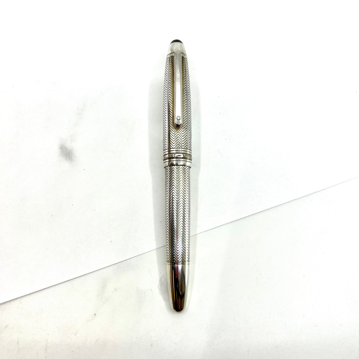 Montblanc Solitaire Sterling Silver Special Edition "Barley" LeGrand Fountain Pen - Fine 18kt Gold Nib