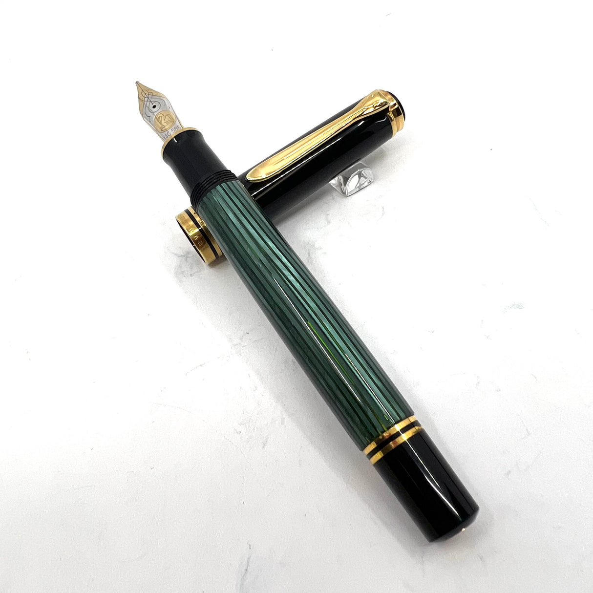 Pelikan M800 Green Striped Fountain Pen - W. Germany Early Model