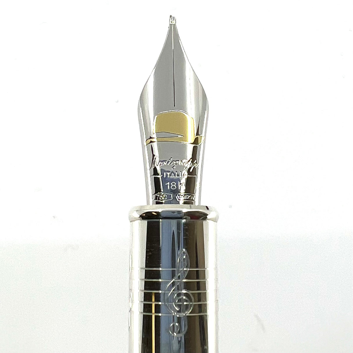 Montegrappa Frank Sinatra Limited Edition Pinstripe Blue Fountain Pen - Circa 2011 - Medium 18kt Gold Nib