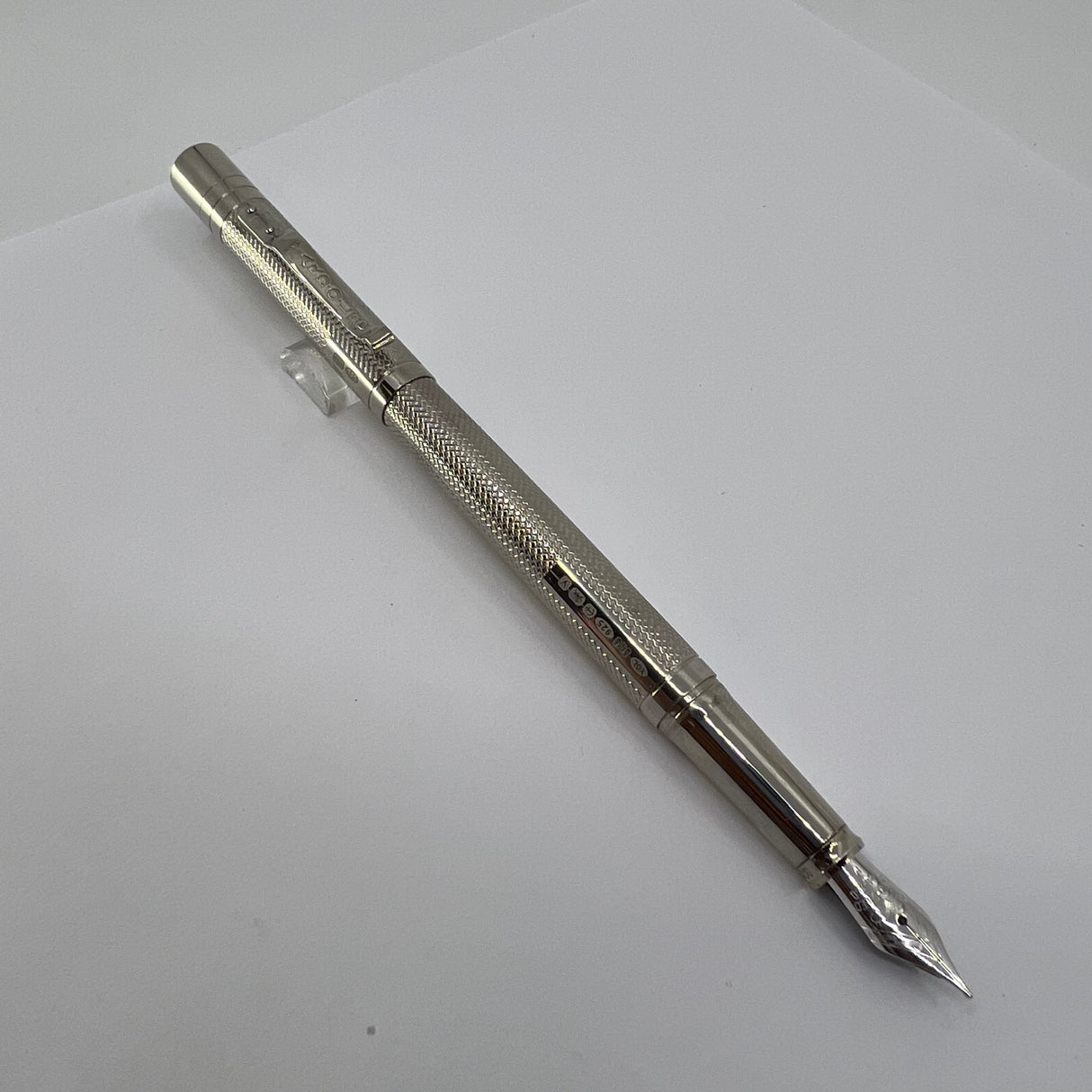 Yard-O-Led Viceroy Standard Barley Sterling Silver .925 Fountain Pen - Medium 18kt Gold Nib