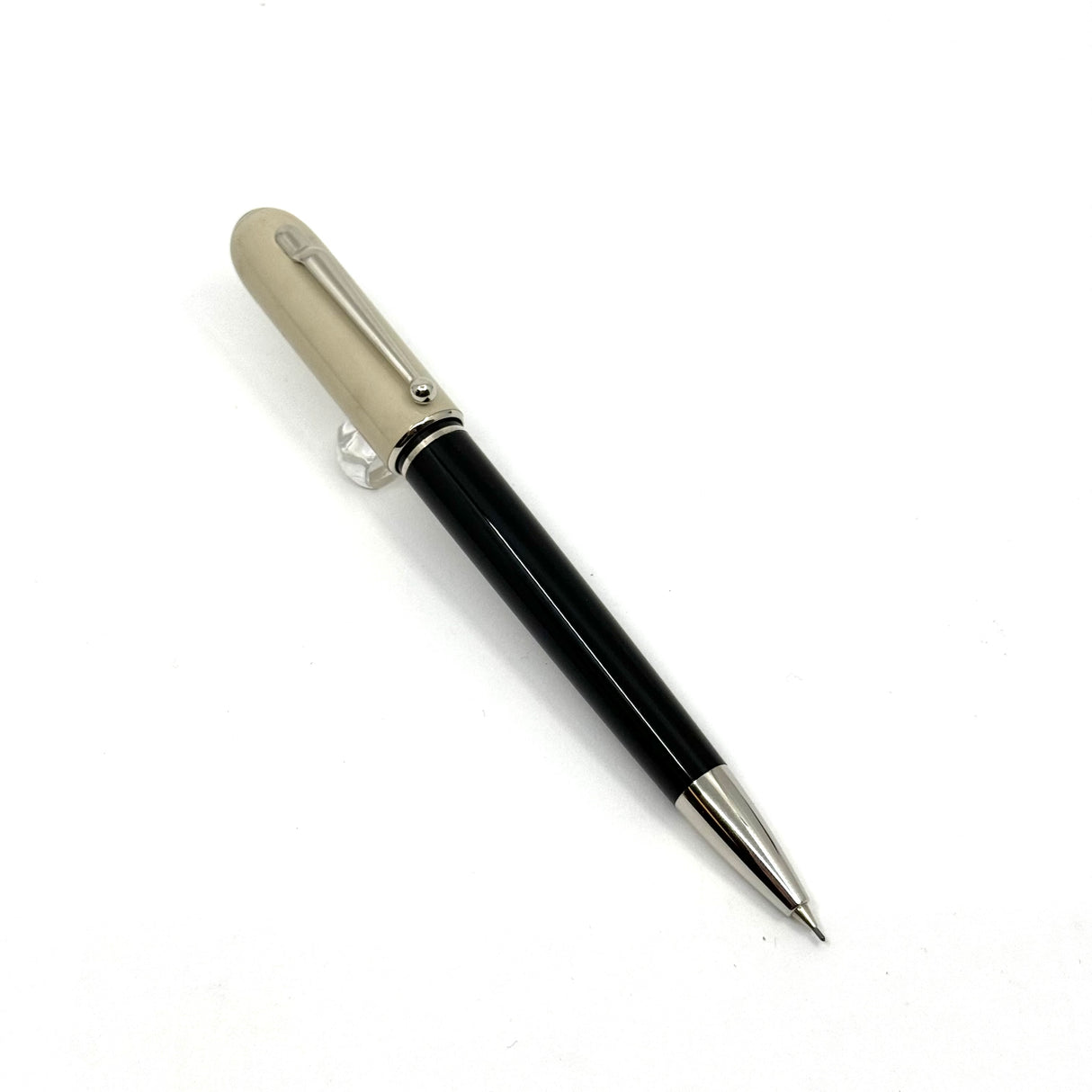 Dunhill Sidecar Ivory Lacquer Cap/Black Barrel Mechanical Pencil - 0.7mm Lead