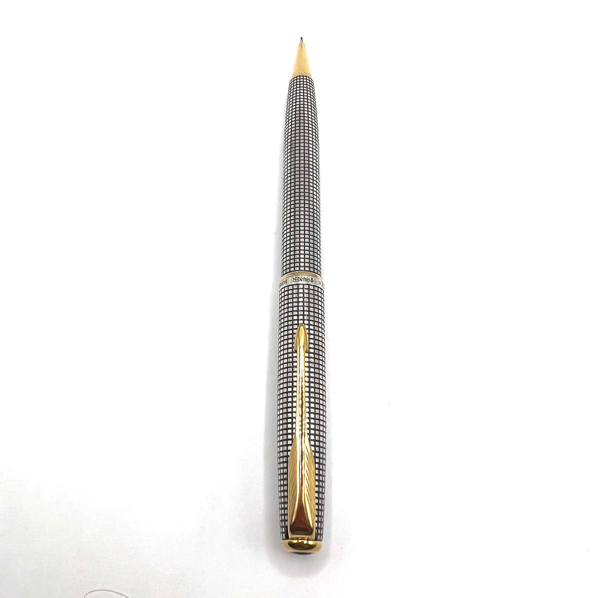 Parker Sonnet Sterling Silver Cisele Cross Hatch Design Mechanical Pencil 0.7mm