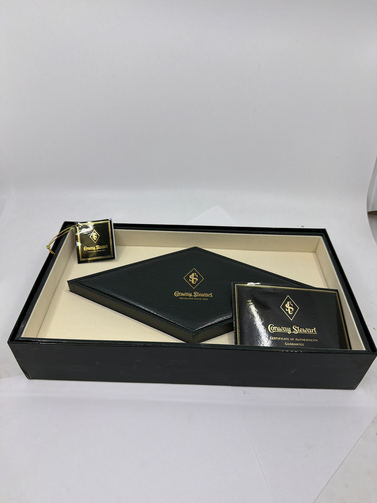 Conway Stewart Marble Brown Fountain Pen for Fountain Pen Hospital's 60th Anniversary #48 of 60 Pens- Fine 18kt Gold Nib - Cap Bands & Clip are 18kt Gold