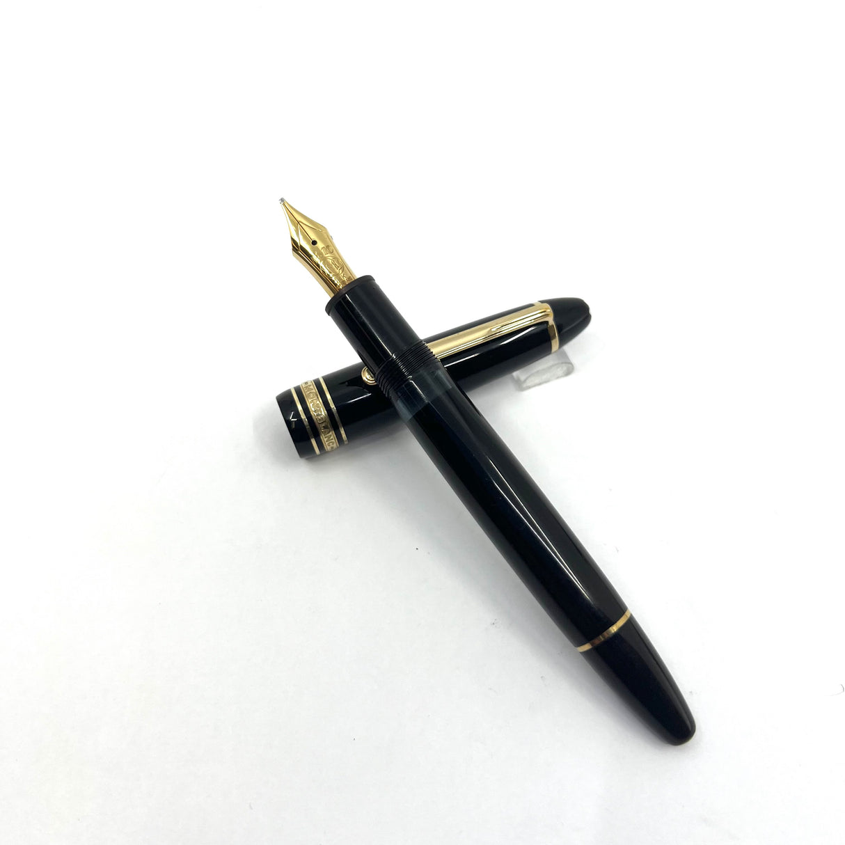 Montblanc #146 LeGrand Meisterstuck Black Resin Fountain Pen - Flexible Broad 14kt Gold Nib