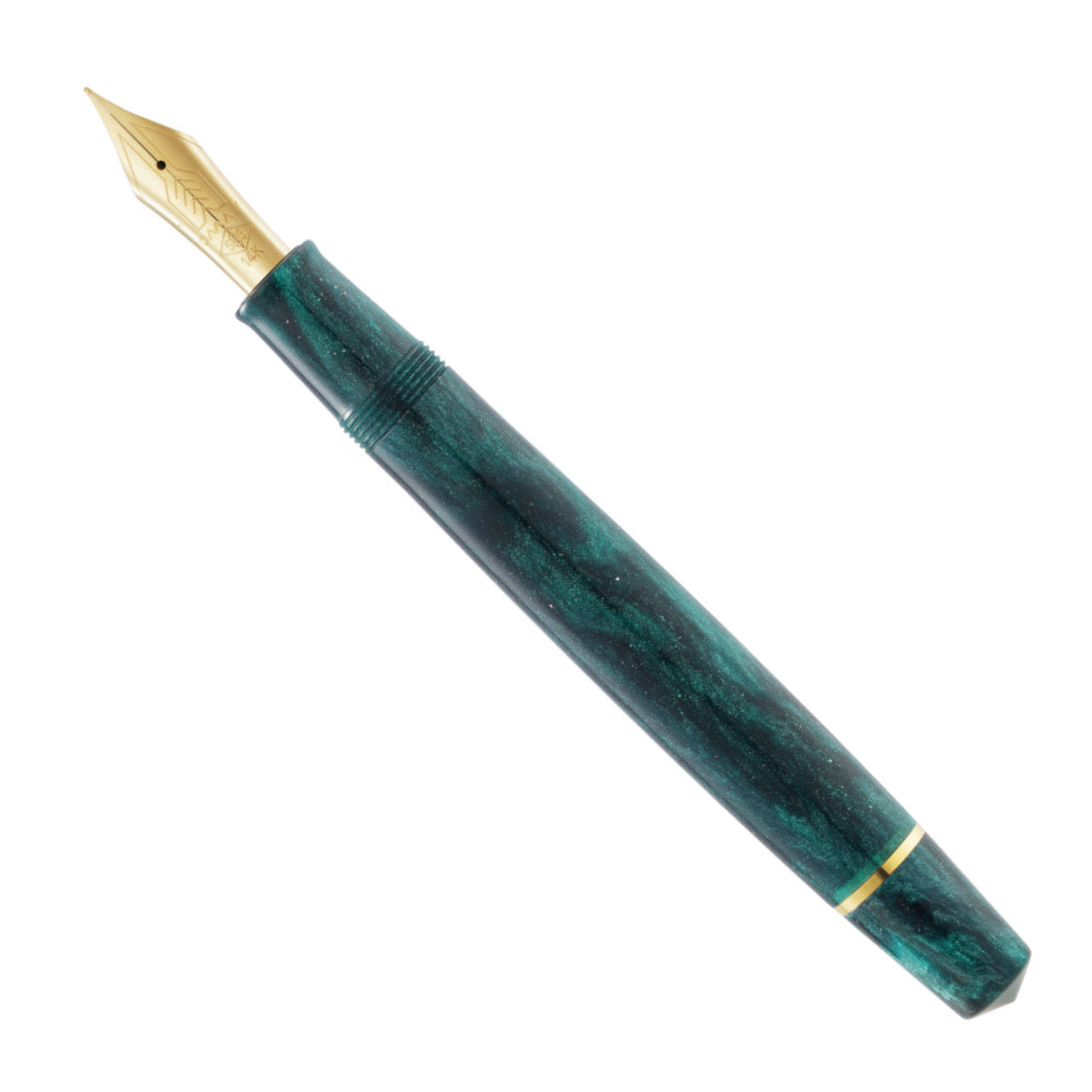 OMAS Bologna Fountain Pen Smeraldo Elegante (Elegant Emerald) Gold Trim