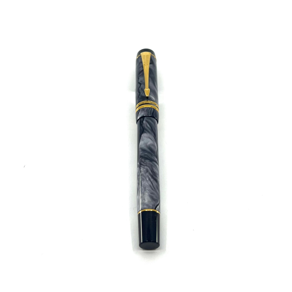 Parker Duofold Marbled Gray & Black Rollerball