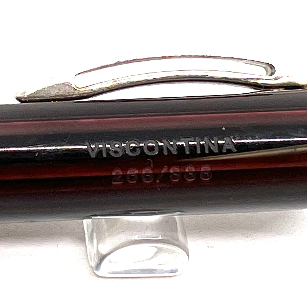 Visconti Viscontina Striped Burgundy (Vintage) Celluloid Limited Edition Mini Fountain Pen