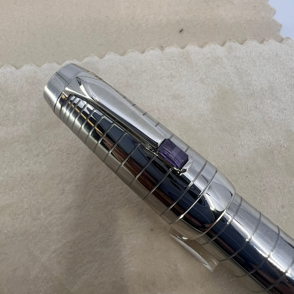 Montblanc Boheme Steel Noir Fountain Pen - Medium 18kt Gold Nib